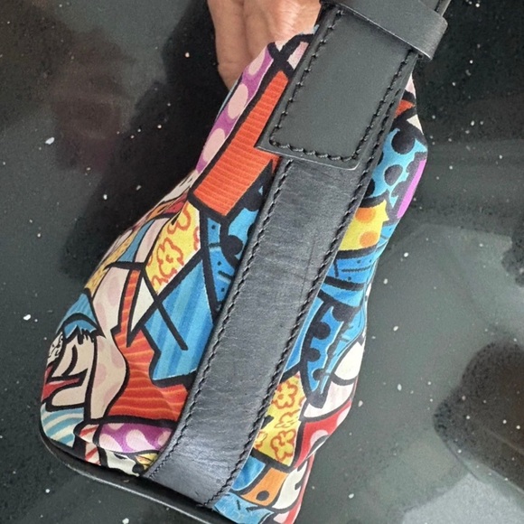 VINTAGE Donald J Pliner Couture x Romero Britto "Stained Glass" Bag-Italy Elite✨ - Picture 7 of 10